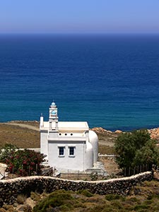 Blick auf Livada, Tinos